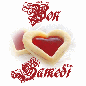 Gif animé Bon samedi biscuit